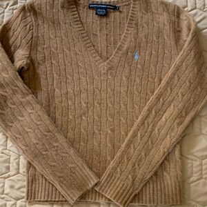 Ralph Lauren Sport 100% Lambs Wool Cable Knit Sweater Size Medium